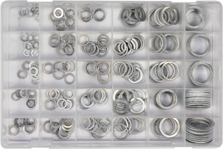 PODKŁADKI ALUMINIOWE MIX 300 SZT 