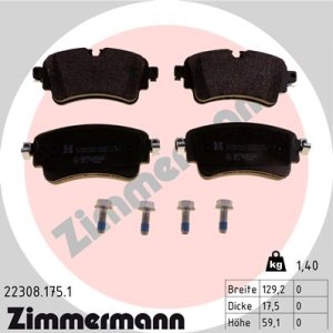 Klocki hamulcowe ZIMMERMANN 22308 175 1 8W0698451F AUDI A4  15- TYŁ