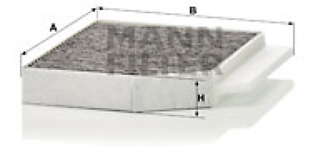 FILTR KABINY WĘGLOWY MANN-FILTER CUK26023