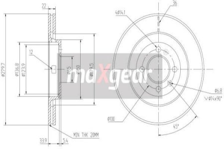 TARCZA HAM. VW P. GOLF 2/PASSAT -96 SYNCRO/IBIZA/CORBOBA -02