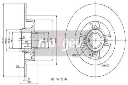 TARCZA HAM. RENAULT T. SCENIC 04- Z ŁOŻYSKIEM