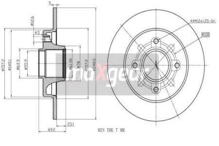 TARCZA HAM. PEUGEOT T. 307/C4 ABS KPL. Z ŁOŻYSKIEM