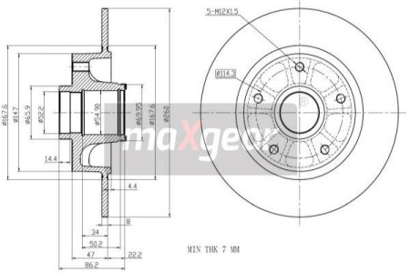 TARCZA HAM. RENAULT T. MEGANE 08- KPL Z ŁOŻYSKIEM ABS