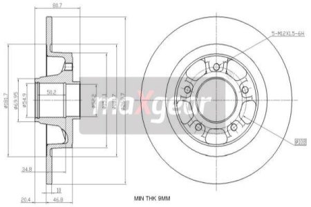 TARCZA HAM. RENAULT T. MEGANE II 05- Z ŁOŻYSKIEM