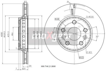 TARCZA HAM. RENAULT P. KANGOO 08-/DB CITAN NIEMCY