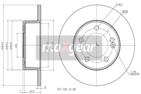 TARCZA HAM. RENAULT T. MASTER 10- RWD POJED. KOŁA