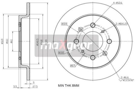 TARCZA HAM. HONDA T. CITY 08-/JAZZ 02-/08- 239MM WYS 33,3