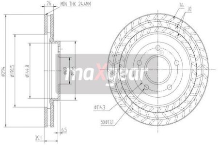 TARCZA HAM. JEEP P. COMPASS/PATRIOT 06-/DODGE Z POWŁOKĄ ANTYKOROZYJNĄ