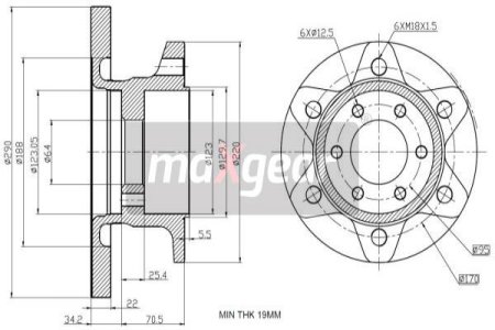 TARCZA HAM. IVECO P. 35C/S 04- 290X22