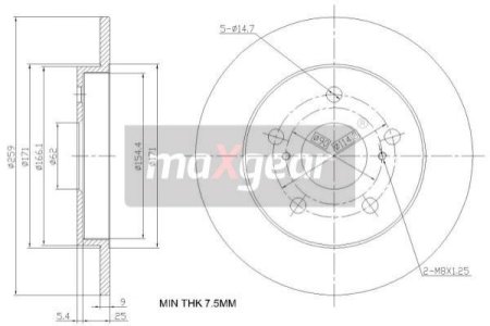 TARCZA HAM. TOYOTA T. AURIS 06- JAPONIA