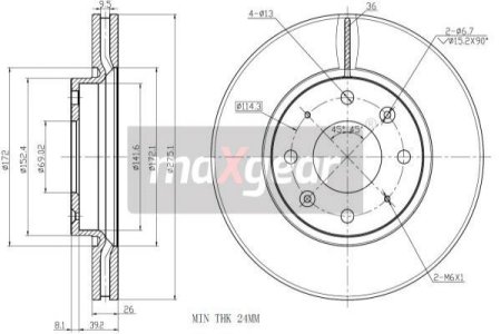 TARCZA HAM. VOLVO T. S70/S80/S60/V60/V70/XC70 08- HAM ELEKTR