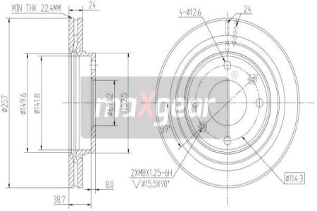 TARCZA HAM. HYUNDAI P. ELANTRA/MATRIX 01-