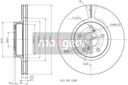 TARCZA HAM. SUBARU P. LEGACY/IMPREZA/FORESTER 03-/08- 277MM