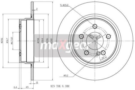 TARCZA HAM. DB T. W204 07- C200-300