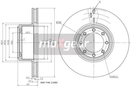 TARCZA HAM. IVECO T. DAILY 06- 35C Q294