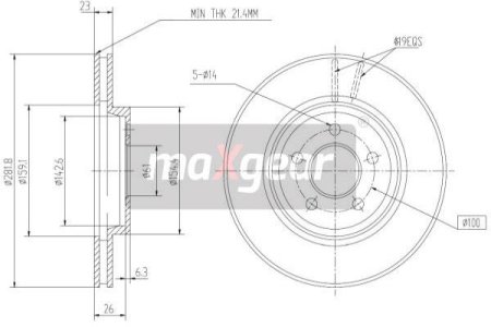 TARCZA HAM. CHRYSLER P. SEBRING/STRATUS 2,0-2,7 95-07