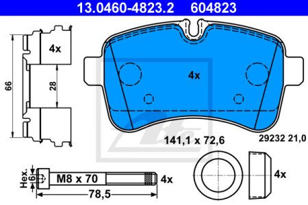 Klocki hamulcowe ATE 13-0460-4823-2 29232210