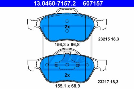 Klocki hamulcowe ATE 13-0460-7157-2 23217183