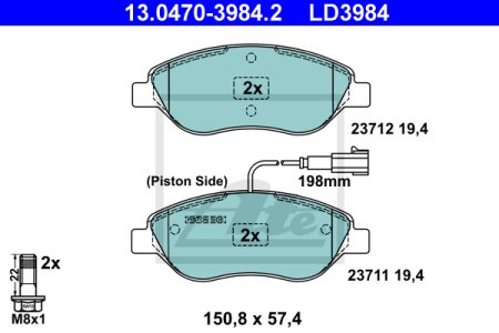 Klocki hamulcowe ATE 13.0470-3984-2 23711182