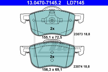 Klocki hamulcowe ATE 13-0470-7145-2 23073189
