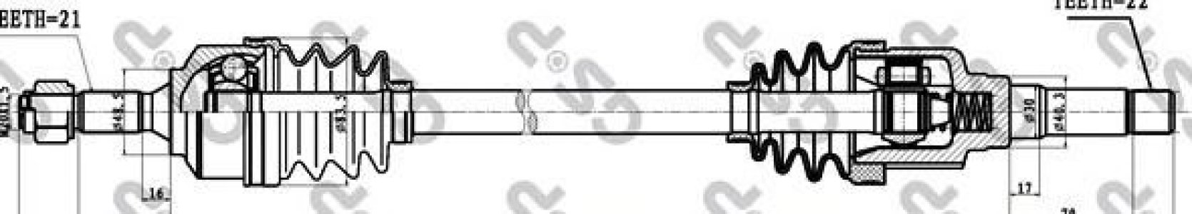 Półoś napędowa GSP 210259 3273HS