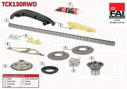Zestaw łańcucha rozrządu FAI AutoParts TCK130RWD 