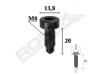 ŚRUBA M8 ZAMKA KLAPY BAGAŻNIKA VW SEAT