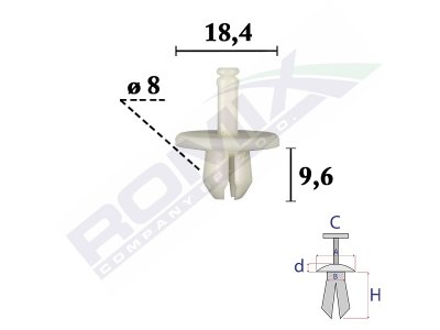 KOŁEK ROZPOROWY LISTEW PROGOWYCH BMW