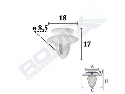 SPINKA TAPICERSKA KLAPY BAGAŻNIKA