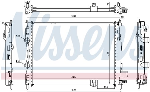 Chłodnica silnika NISSENS 67360 21400JD50B