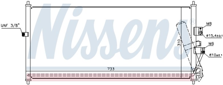 Chłodnica klimatyzacji z osuszaczem NISSENS 94521 92100BN900