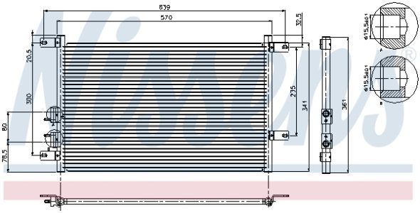 Chłodnica klimatyzacji NISSENS 94526 46790658