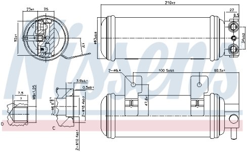 Osuszacz klimatyzacji NISSENS 95057 1618016