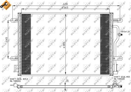 Chłodnica klimatyzacji NRF 35465 8E0260403D