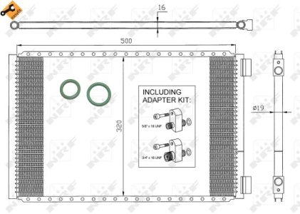 Chłodnica klimatyzacji NRF 35953 
