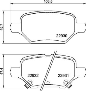 Klocki hamulcowe BREMBO P59099 42539412 OPEL MOKKA 18- tył