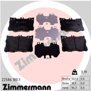 Klocki hamulcowe ZIMMERMANN 225861801 0004204900 MERCEDES W213 E-KLASA  16- przód