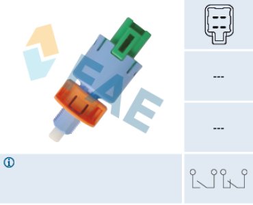 WŁĄCZNIK ŚWIATEŁ STOP CITROEN MITSUBISHI PEUGEOT