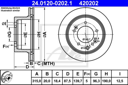 Tarcza hamulcowa ATE 24-0120-0202-1 5,84E+305