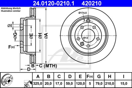 Tarcza hamulcowa ATE 24-0120-0210-1 SDB000636