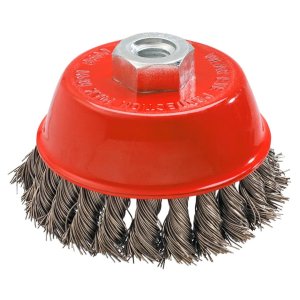 SZCZOTKA DRUCIANA DOCZOŁOWA 65 MM X M14, INOX