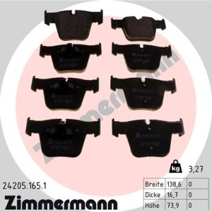 Klocki hamulcowe ZIMMERMANN 24205 165 1 0044207520 MERCEDES W221 S-KLASA AMG  05