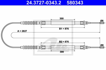 Linka hamulca ATE 24-3727-0343-2 1337440080