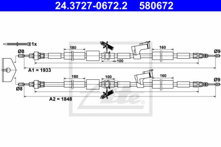 Linka hamulca ATE 24-3727-0672-2 1501658