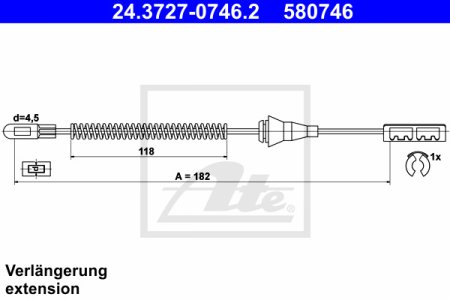 Linka hamulca ATE 24-3727-0746-2 522653