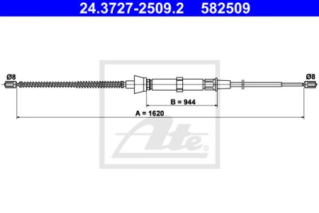 Linka hamulca ATE 24-3727-2509-2 1J0609721J