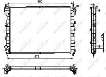 Chłodnica silnika NRF 53096 PCC000320