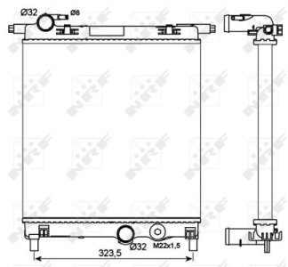 Chłodnica silnika NRF 53102 1S0121253P