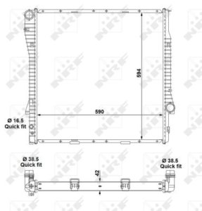 Chłodnica silnika NRF 55328 1439101