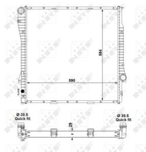 Chłodnica silnika NRF 55330 1439104